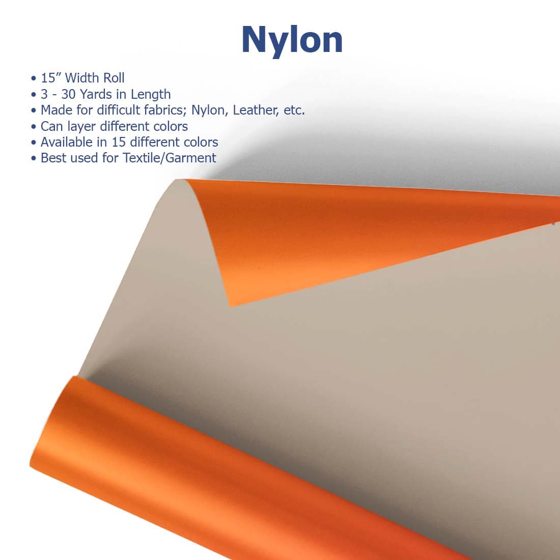 MultiCut™ Nylon Heat Transfer Vinyl 15" - Joto Imaging Supplies US